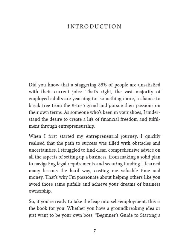 BEGINNER'S GUIDE TO STARTING A BUSINESS